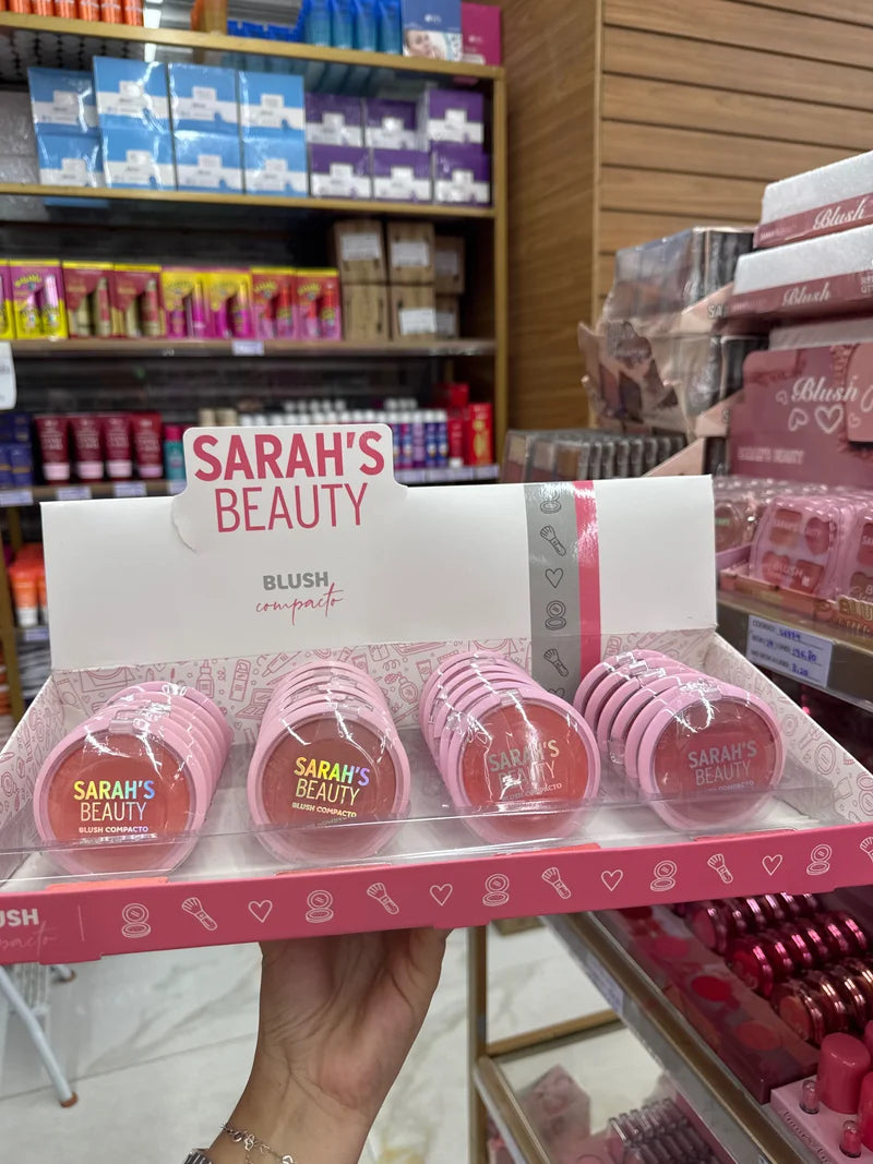 BOX BLUSH COMPACTO C/24 UNIDADES SARAH'S BEAUTY