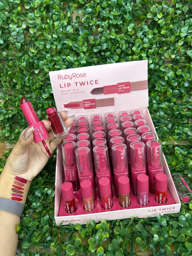 BOX BATOM DUO EM BALA E LÍQUIDO C/36 UNIDADES RUBY ROSE