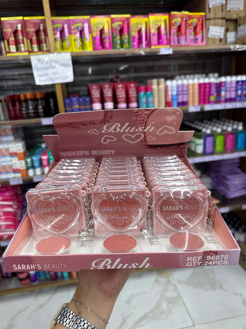 BOX BLUSH COMPACTO C/24 UNIDADES SARAH'S BEAUTY