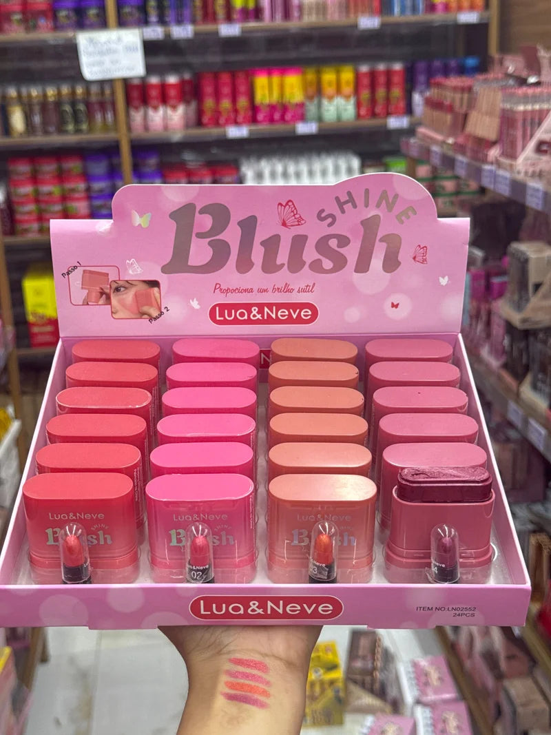 BOX BLUSH BRILHO SÚTIL C/24 UNIDADES LUA & NEVE
