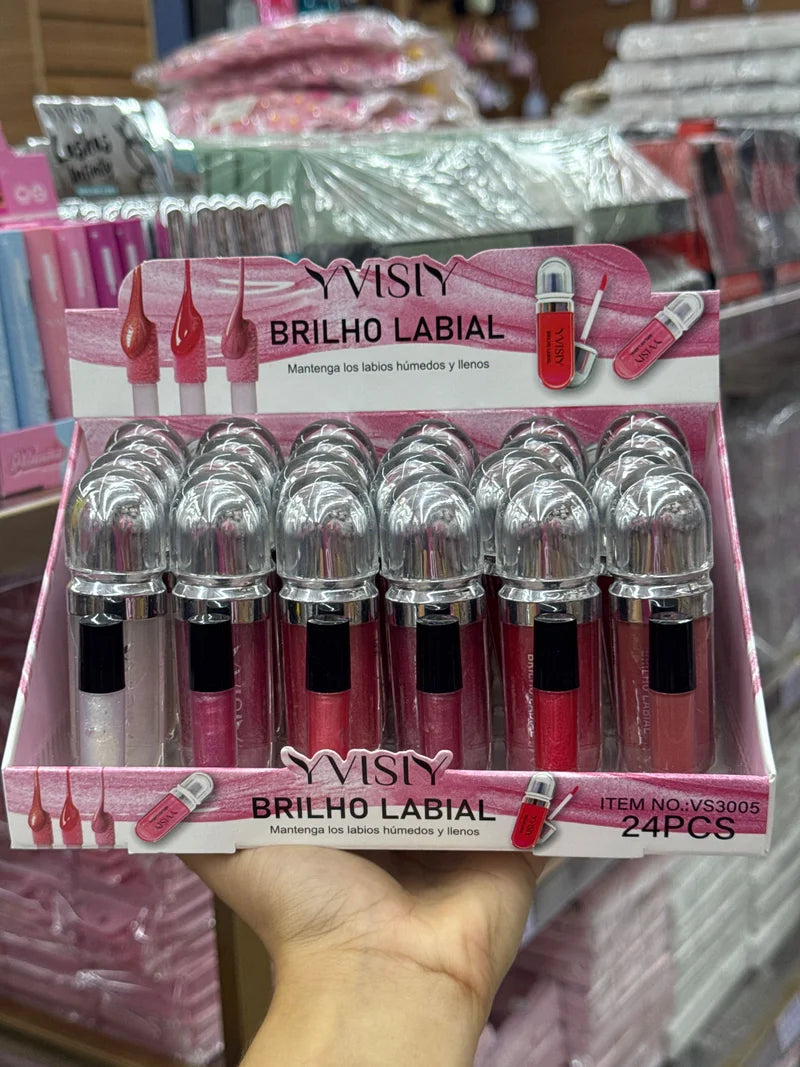 BOX BRILHO LABIAL C/24 UNIDADES YVISIY