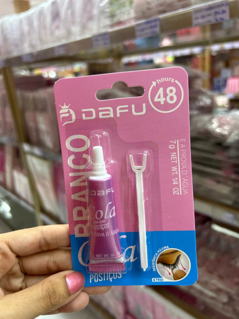 BOX COLA PARA CÍLIOS POSTIÇOS A PROVA D’ÁGUA C/12 UNIDADES DAFU