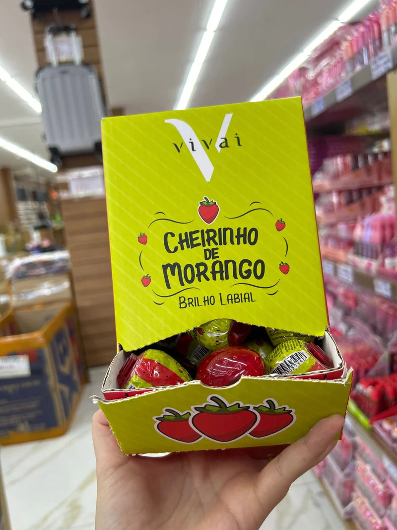 BOX BRILHO LABIAL MORANGUINHO C/48 UNIDADES VIVAI