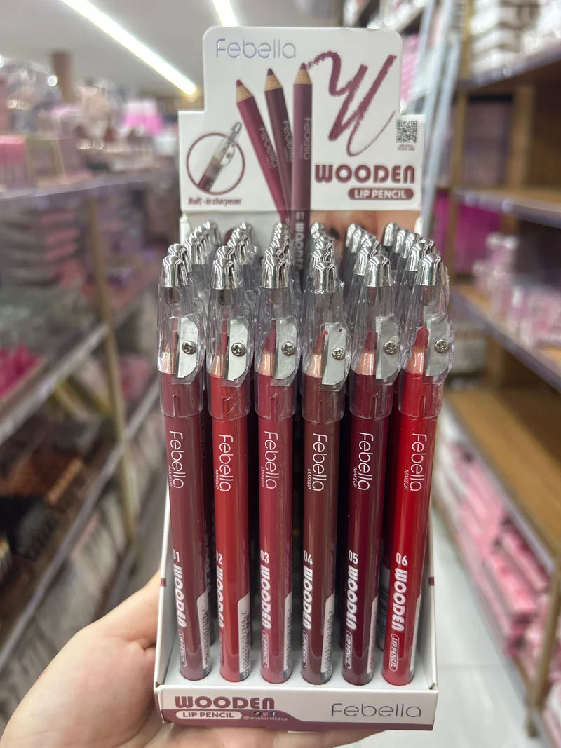 BOX LÁPIS LABIAL COM LAPISEIRA C/36 UNIDADES FEBELLA