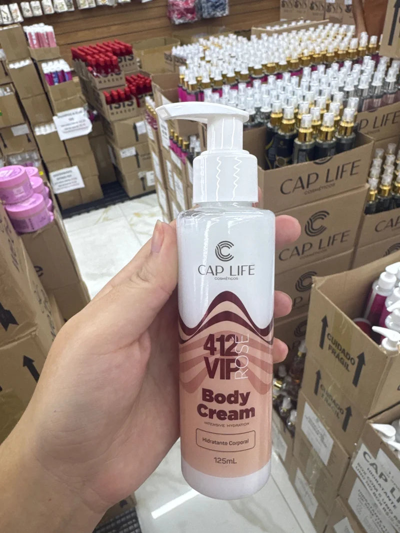 BOX BODY CREAM 412 VIP C/6 UNIDADES CAP LIFE