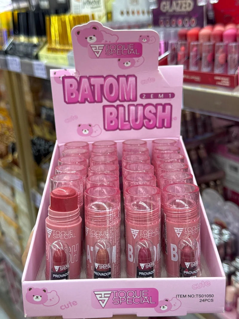 BOX BATOM E BLUSH 2 EM 1 C/24 UNIDADES TOQUE ESPECIAL