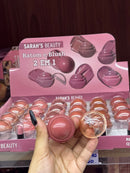 BOX BATOM E BLUSH 2 EM 1 C/24 UNIDADES SARAH'S BEAUTY