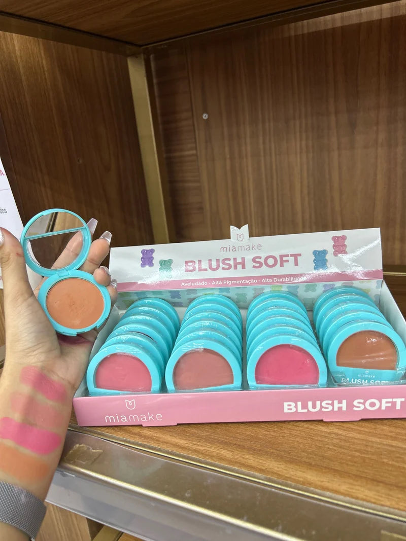 BOX BLUSH SOFT AVELUDADO/ALTA PIGMENTAÇÃO/ALTA DURABILIDADE C/24 UNIDADES MIA MAKE