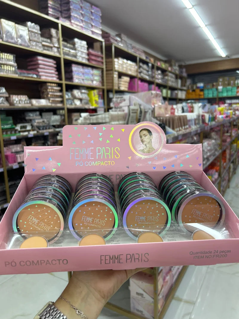 BOX PÓ COMPACTO C/24 UNIDADES FEMME PARIS