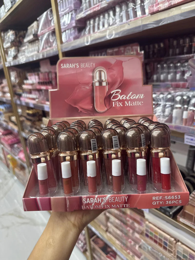 BOX BATOM FIX MATTE C/36 UNIDADES SARAH'S BEAUTY