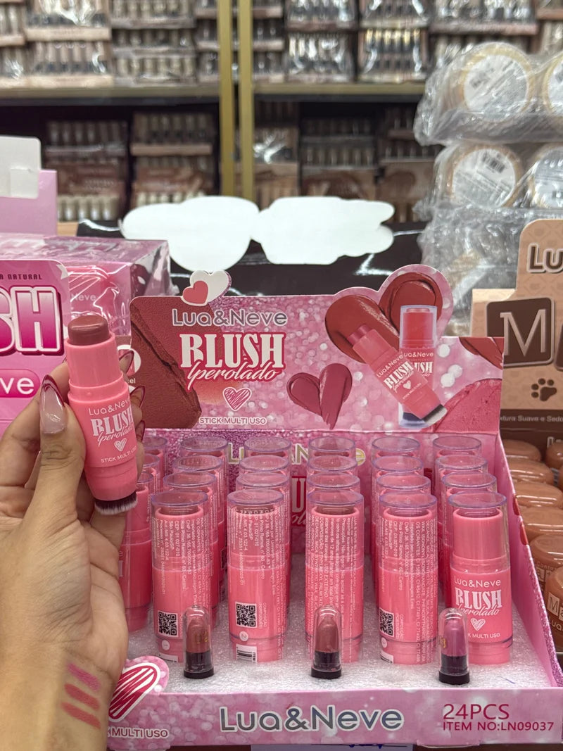 BOX BLUSH STICK PEROLADO C/24 UNIDADES LUA & NEVE