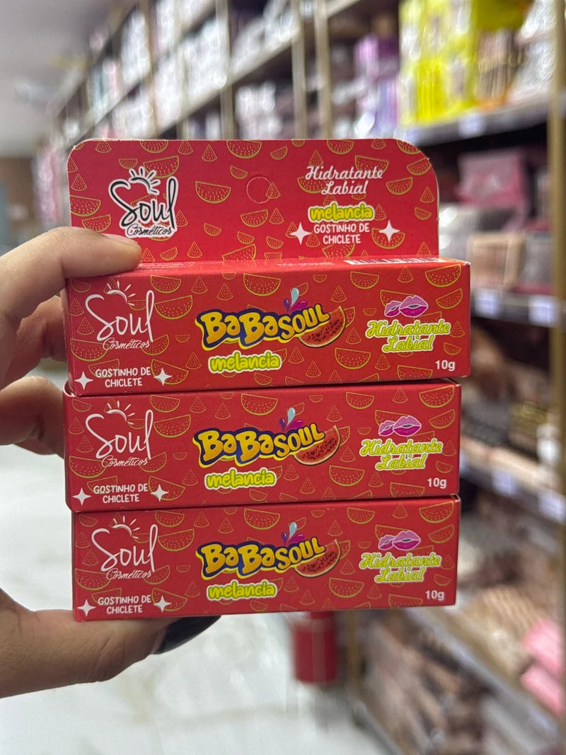 BOX HIDRATANTE LABIAL MELANCIA C/6 UNIDADES SOUL