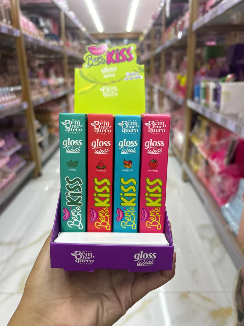 BOX GLOSS LABIAL FRUTAS C/24 UNIDADES BEM ME QUERO
