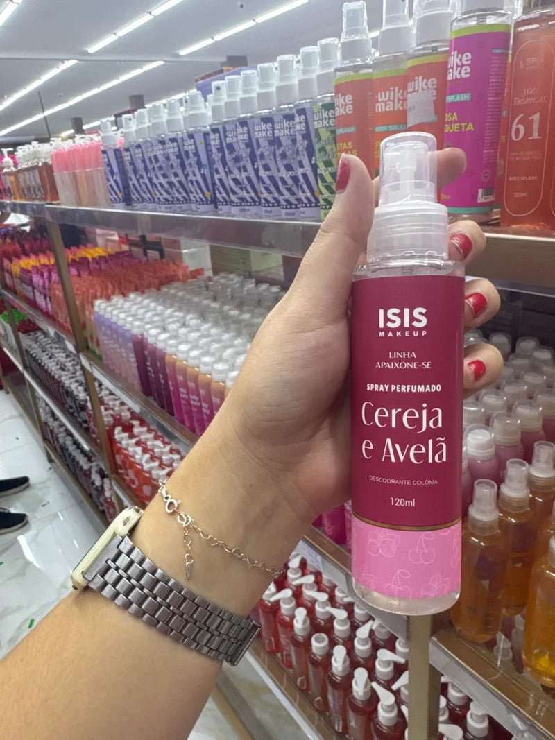 BOX BODY SPLAH CEREJA E AVELÃ C/6 UNIDADES ISIS MAKEUP
