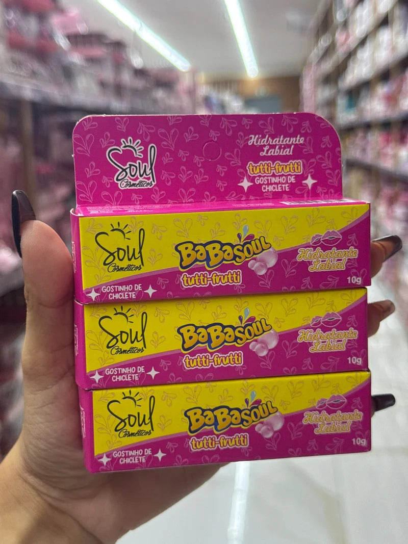 BOX HIDRATANTE LABIAL TUTTI-FRUTTI C/6 UNIDADES SOUL